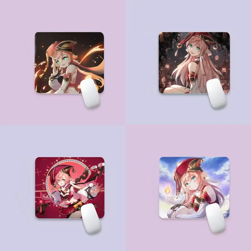 

Yanfei Genshin Impact Laptop Gaming Mouse Pad Edge Native Rubber Special Game Mouse Pad Polyethylene Table Mat Non Slip