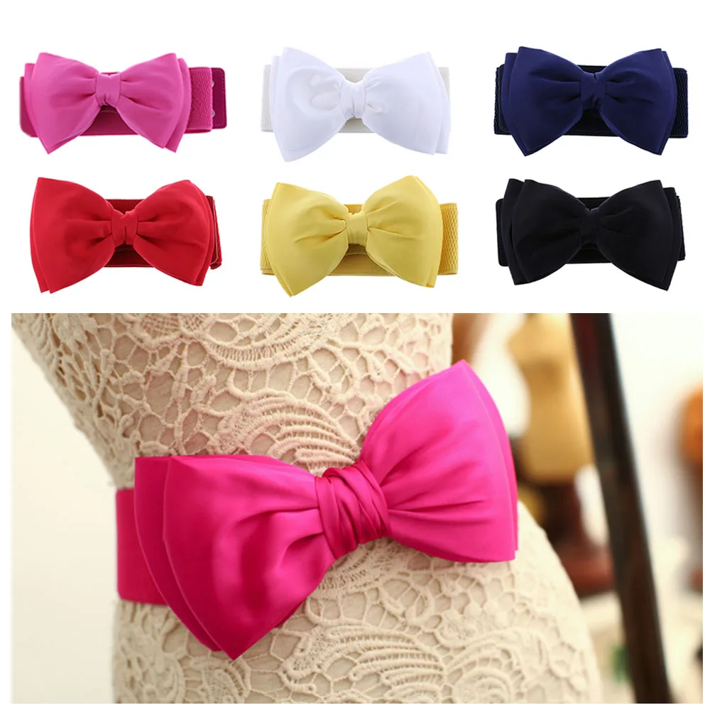 1 шт. новый дизайн пояс для женщин модный бант на талии эластичный стрейч в стиле