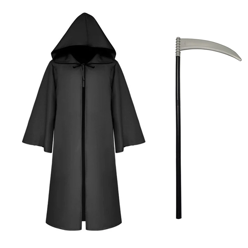 

Grim Reaper Hook Sickle Kids Final Destination Cosplay Carnival Halloween Costume for Kids Witch Plague Doctor Reaper of Death