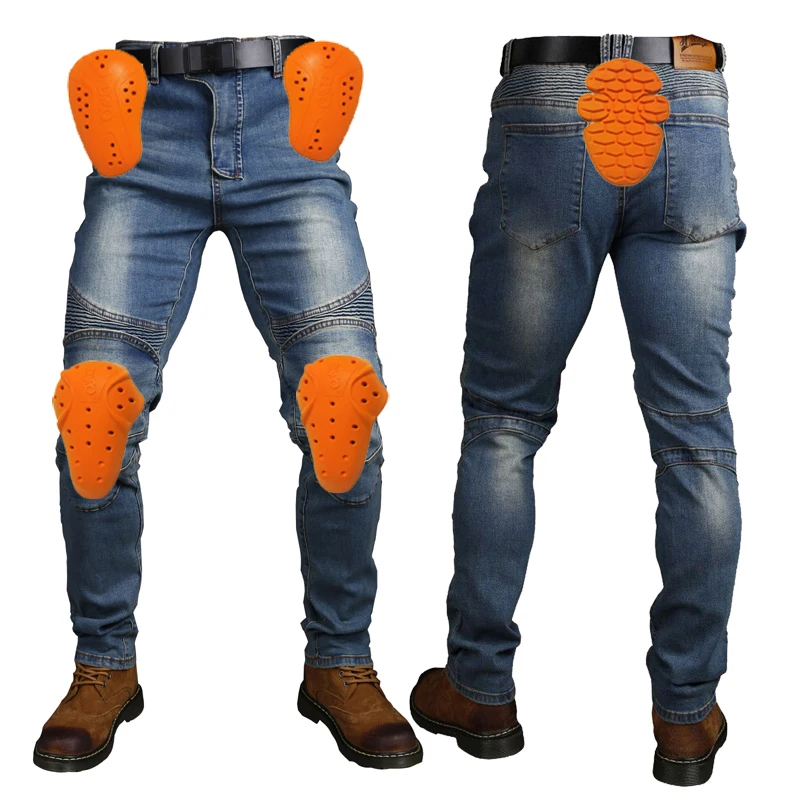 Мотоциклетные брюки велосипедные гоночные джинсы с 5 защитой от падения |