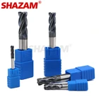 Фреза из сплава с покрытием из вольфрамовой стали, инструмент для ЧПУ, гравировки, Hr50, комплект угловых верхних фрез для черновой обработки, фрезерный станок Endmil