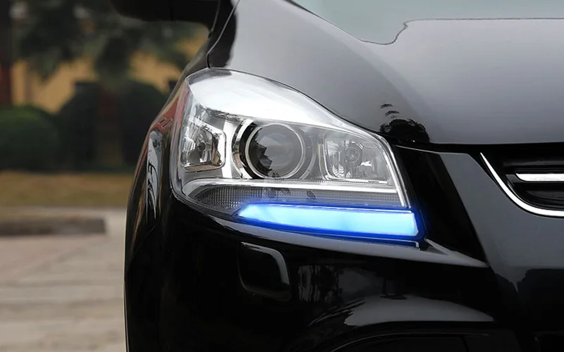 

For Ford Kuga Escape 2013 2014 2015 2016 Led Daytime Running Light DRL LED Fog Lamp With Yellow Turning Signal Headlight