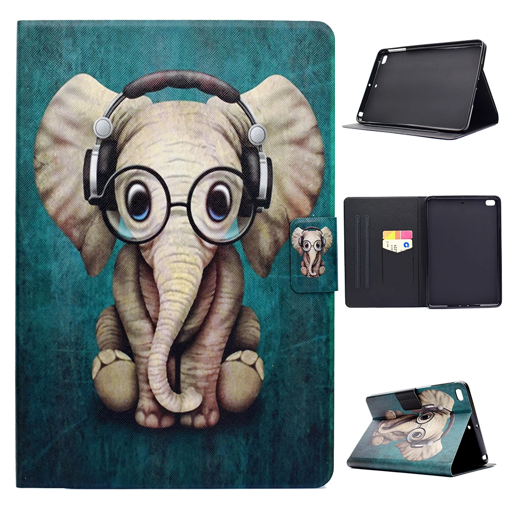 Мода рисунком с подставкой карманом для карт чехол Apple iPad Mini 1/2/3/4 mini4 mini5 кошки