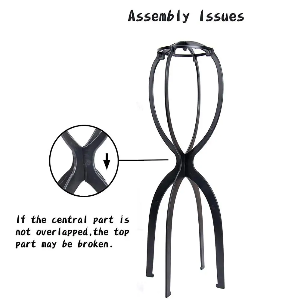 (2 шт.) Очень высокая упакованная портативная пластиковая подставка для париков