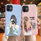 Чехол Pretty Girl для Apple iPhone 11 12 Pro Max iPhone 5 5s 6 6s 7 8 9 Plus X xR Xs Max, задняя крышка, мягкий силиконовый матовый чехол для телефона