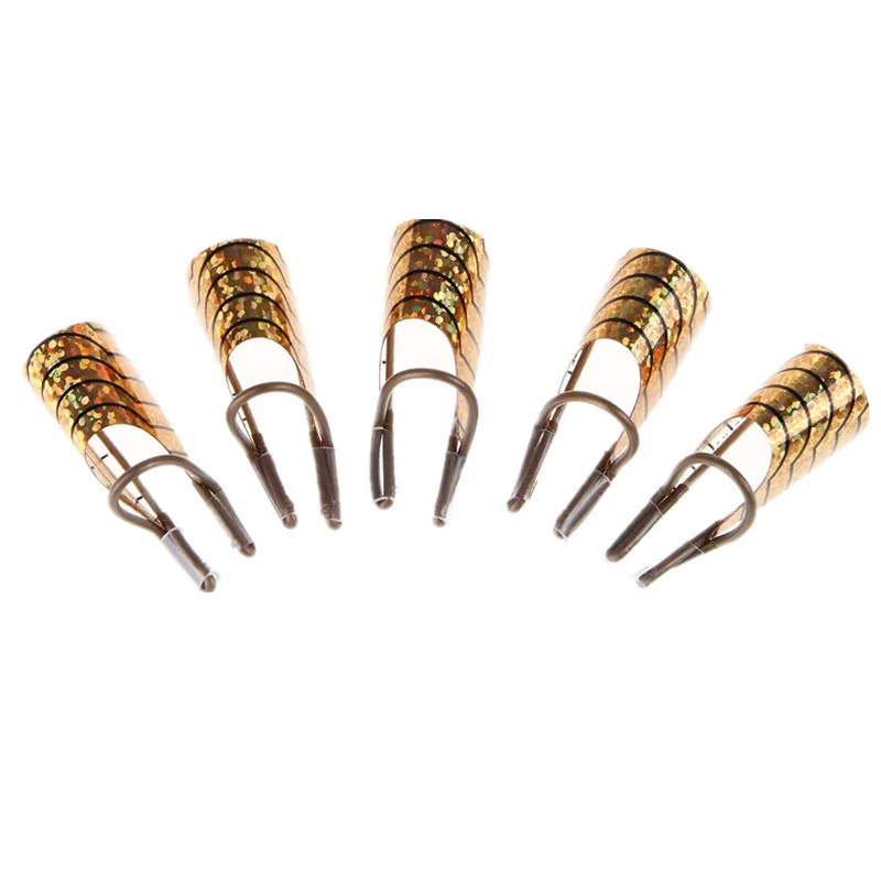 5 шт./компл. УФ многоразовый Гель-лак для ногтей форма серебро/золото маникюрные