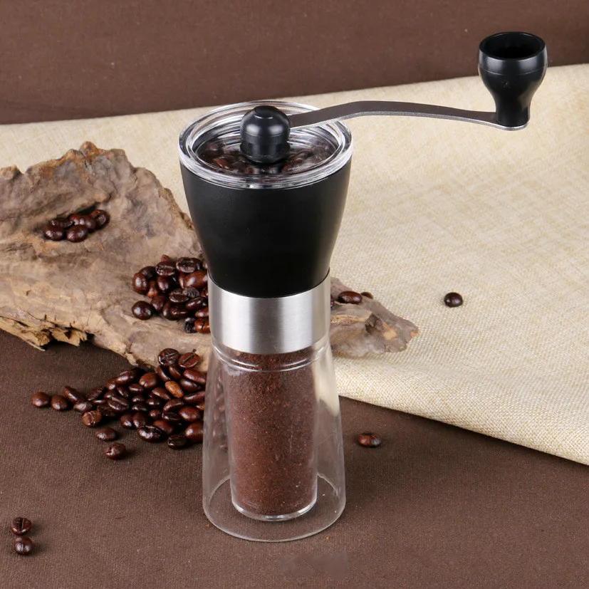 

Portable Manual Coffee Grinder Conical Ceramic Burr Grinder For Home Office Travelling Washable Coffee Mill Easy Cleaning