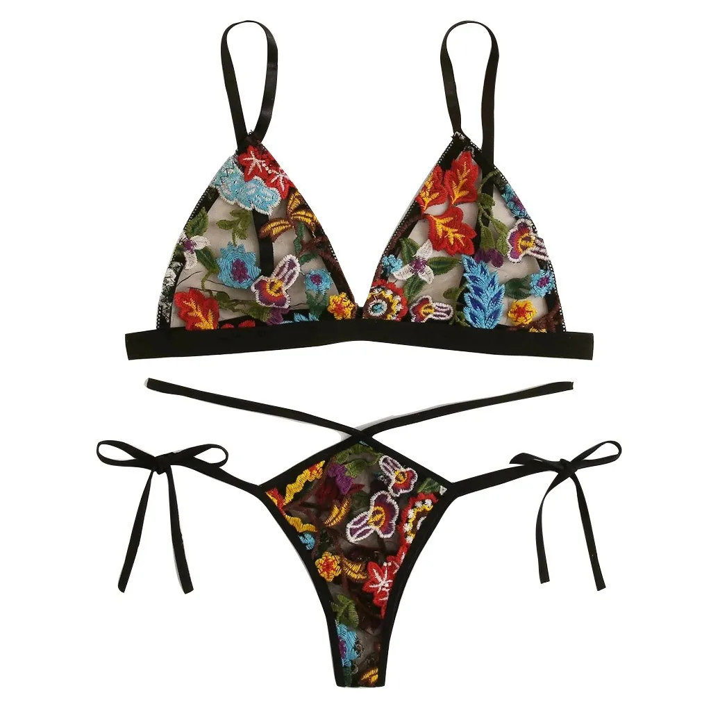 

Sexy Lace Transparent Embroidery Lingerie Tight G-string Temptation sexy Backless Gather Underwear Slim Thong q5