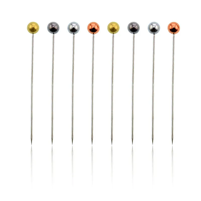 

100Pcs Sewing Pins 38mm Glass Ball Head Push Pins Straight Quilting Patchwork Dressmaking Pins Jewelry Decor DIY Sewing Tools