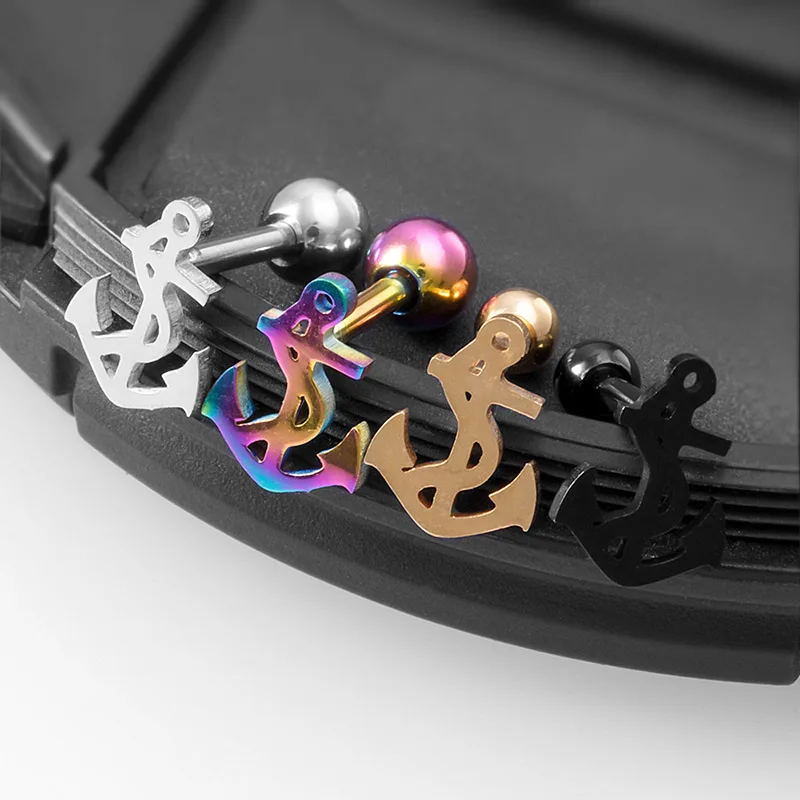 Серьги гвоздики HONGTU из нержавеющей стали для пирсинга Очаровательные Украшения