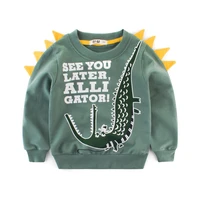 boys clothes pullover cotton sweatshirts dinosaur cartoon outfits costume kid clothing solid color casual children clothes