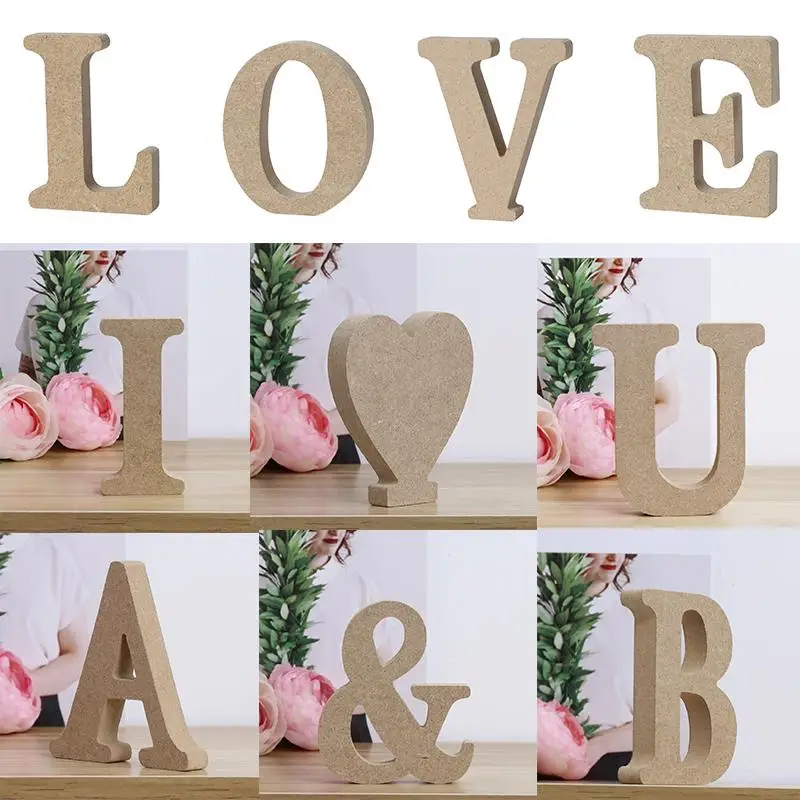 

Деревянные буквы алфавита на стену для дома и офиса, украшение для свадебной вечеринки, деревянные украшения с английским алфавитом «сдела...