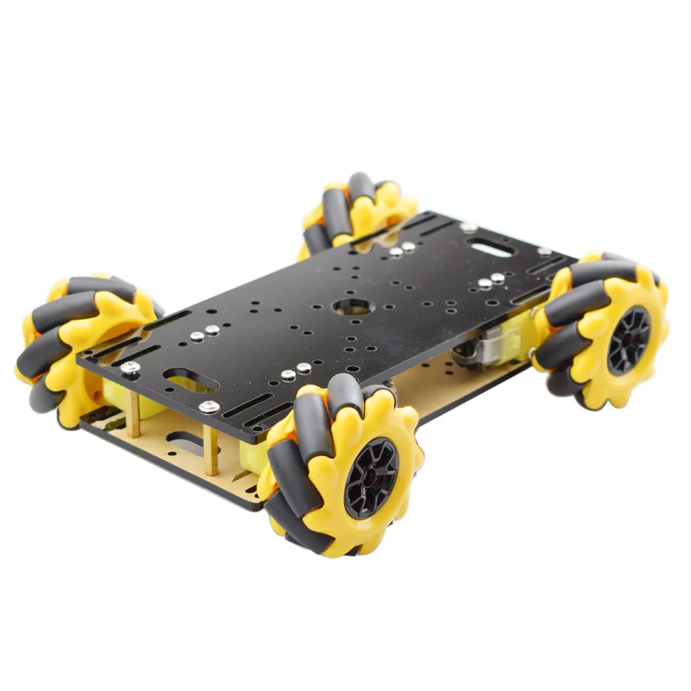 Новый Двойной Шасси Mecanum Wheel Robot автомобильный комплект шасси с мотором TT для Arduino