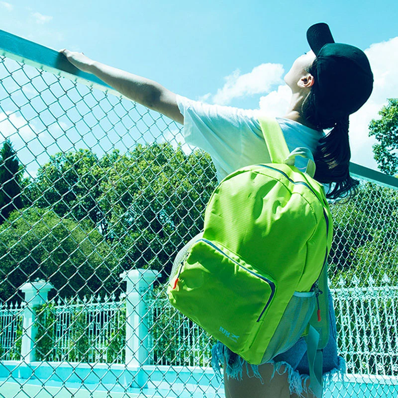 Women Large Capacity Travel Backpack Business Nylon Storage Folding Solid Shoulder Bags Men Simple | Багаж и сумки