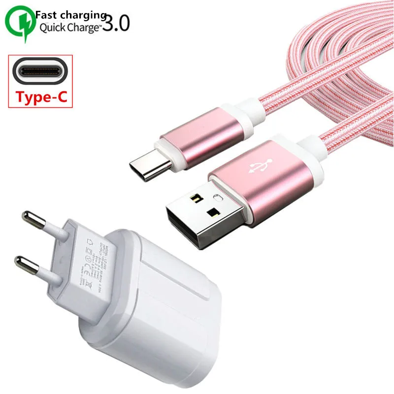 QC 3 0 зарядное устройство адаптер для huawei p20 p10 p9 p8 mate 10 lite pro p smart nova 3i 2 USB C Type кабель