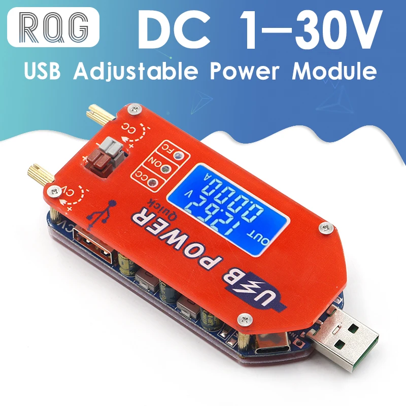 DP3A Digital display USB adjustable power module DC 1-30V 15W QC 2.0 3.0 FCP Quick charge laboratory power supply regulador
