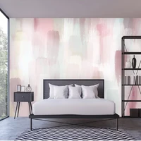custom 3d mural pink abstract watercolor painting wall paper for living room tv wall home decor wallpaper waterproof wall cloth