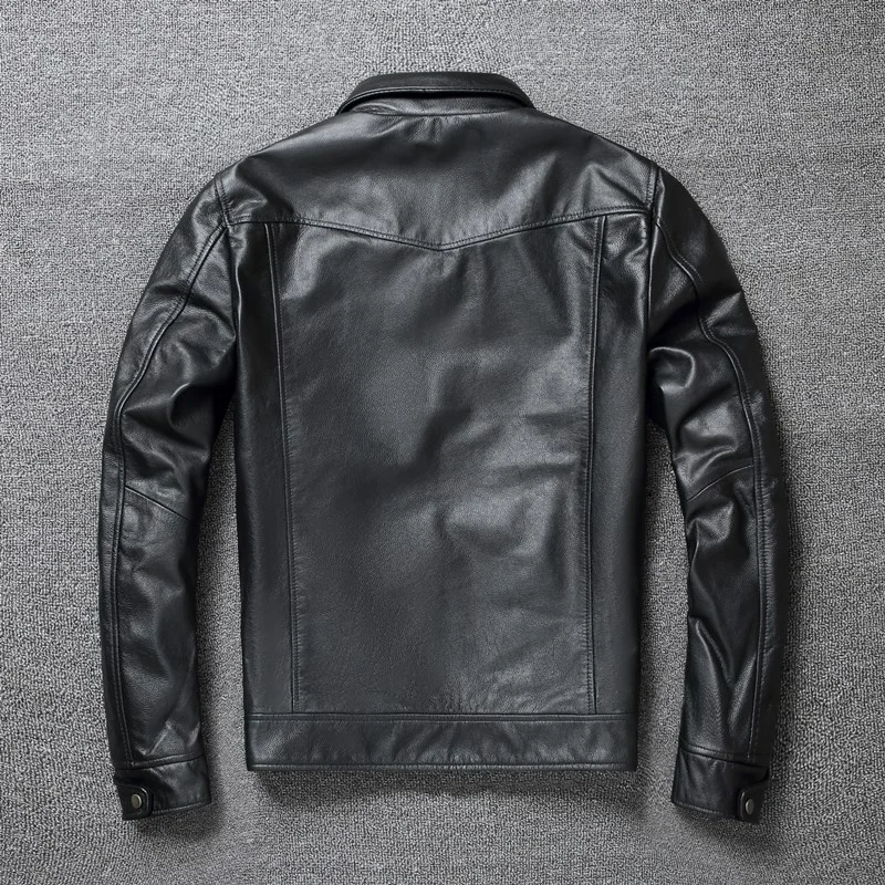 Бесплатная доставка. Выходная очень дешевая куртка из натуральной кожи. Крутое