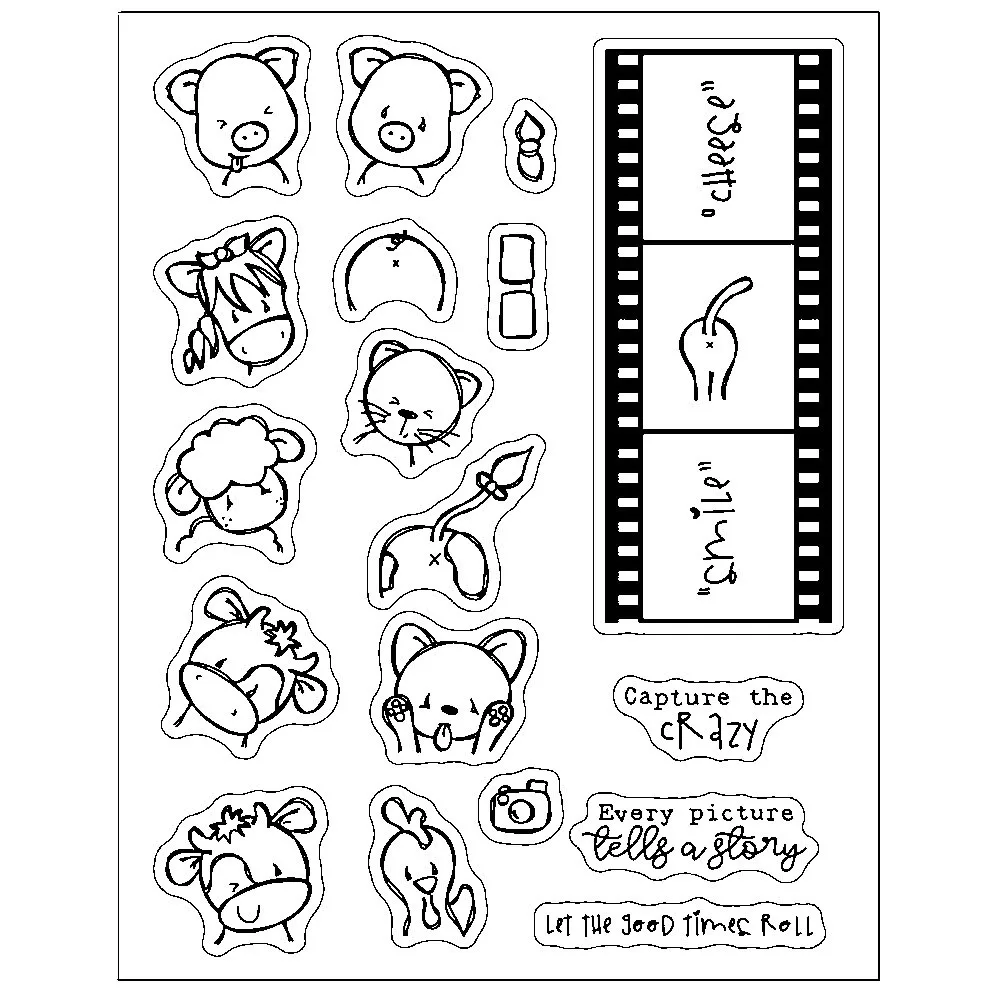 

Animal Avatar Clear Stamps Transparent Silicone Stamp Card Hand Account Scrapbook Rubber Stamps