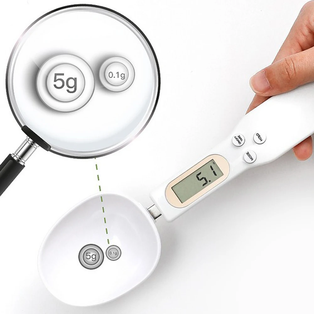 

500g/0.1g Precise Digital Measuring Spoons Electronic LCD Digital Spoon Weight Volumn Food Scale Gram Mini Kitchen Scales