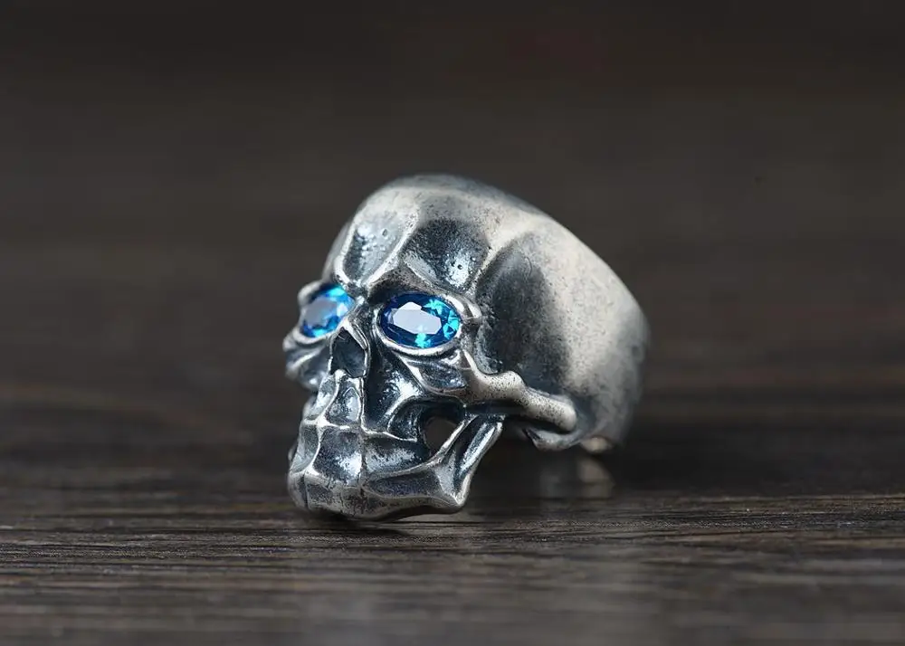 100% Серебро S925 Ретро тайское серебряное ремесло кольцо открытые мужские модели