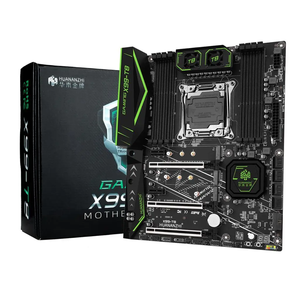 Материнская плата HUANANZHI X99 T8 slot LGA 2011 3 USB3.0 NVME M.2 SSD поддерживает память DDR3 REG ECC и Xeon E5
