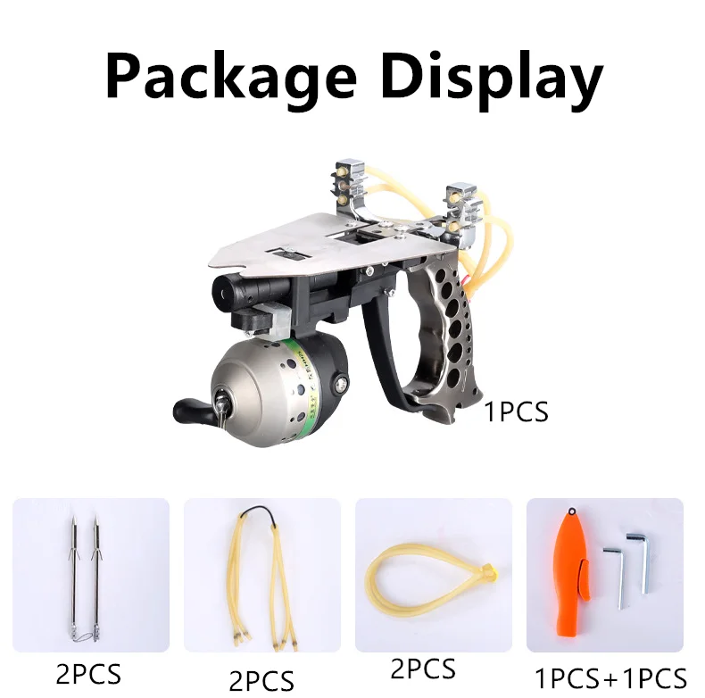 

New laser hunting shooting fish slingshot high density fishing precision elastic fishing reel outdoor hunting slingshot set 2020
