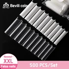 500 шт.компл. XXL (дополнительно) сверхдлинные квадратные накладные ногти C изогнутые прямые ногти маникюр Дизайн ногтей декоративные инструменты накладные ногти