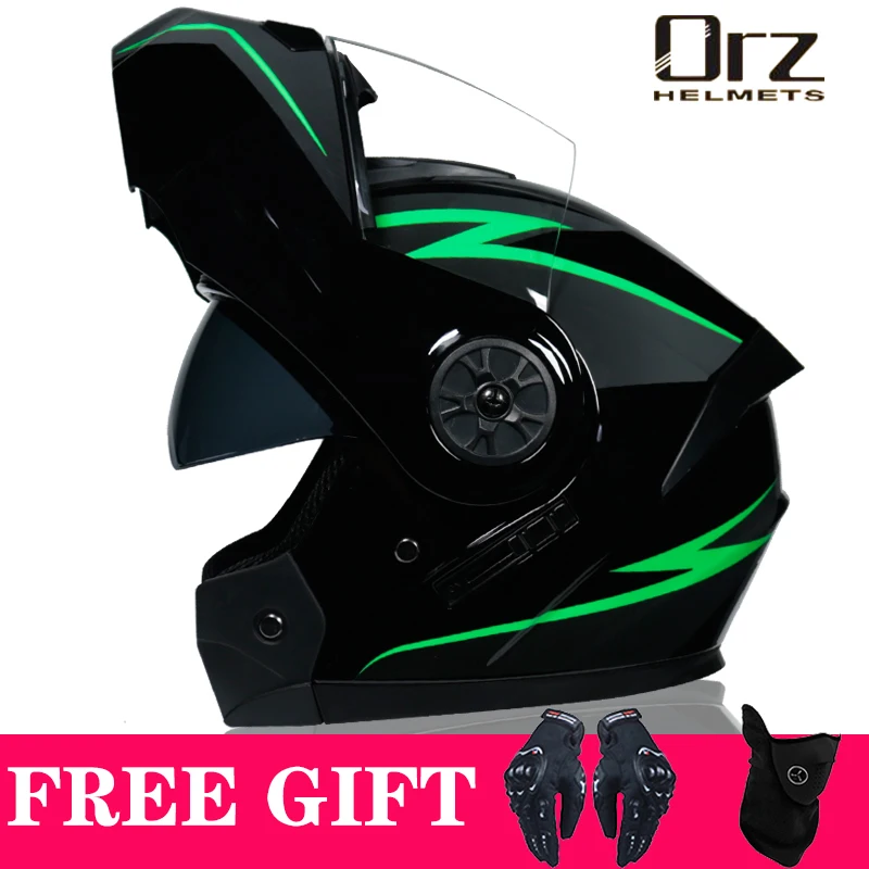 Мотоциклетный шлем откидной из АБС-пластика на все лицо гоночный сертификация Dot