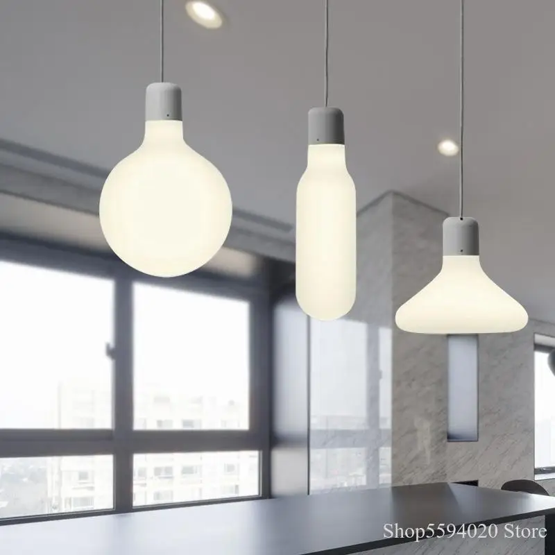 

Modern Milk White Glass Chandelier Lights Fashion Lamp Study Hanging Lamp Bedside Lights Luminaire Suspendu Home Decor Fixture