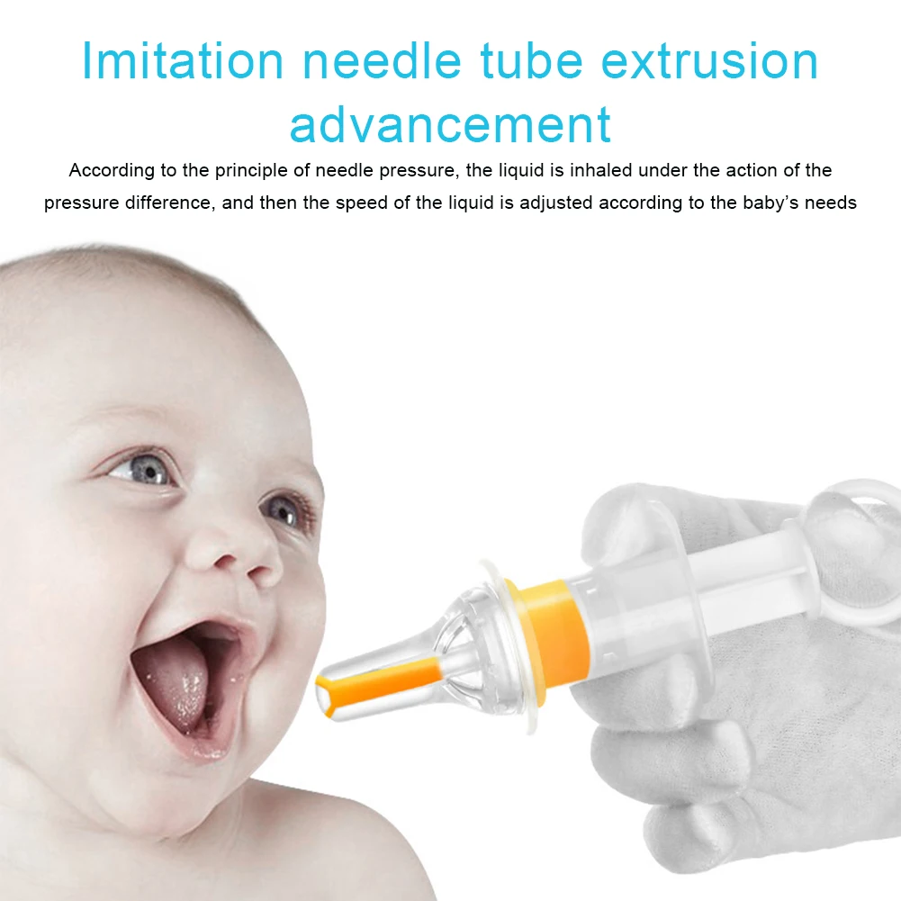 

10ml Baby Medicine Feeding Dispenser Syringe With 20ml Dust Cover Silicone Nipple BPA Free Pacifier Liquid Drink Utensil