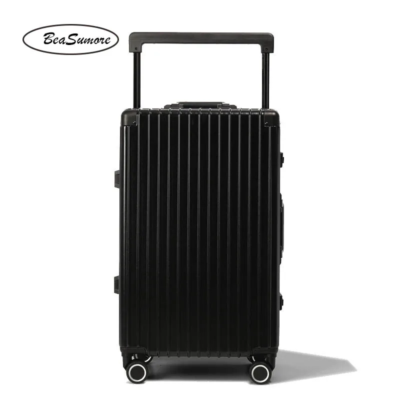 BeaSumore Новый стиль 100% алюминиевая рама прокатки Чемодан Спиннер Для женщин мужчин