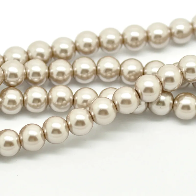 Стеклянные бусины 8 сезонов с имитацией жемчуга Круглые разноцветные ювелирные