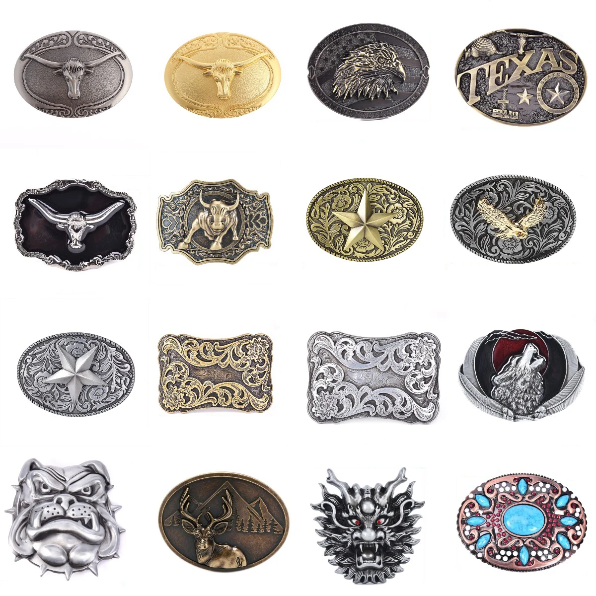 Мужской ремень с золотистой пряжкой пряжка для ремня в западном стиле ковбойский