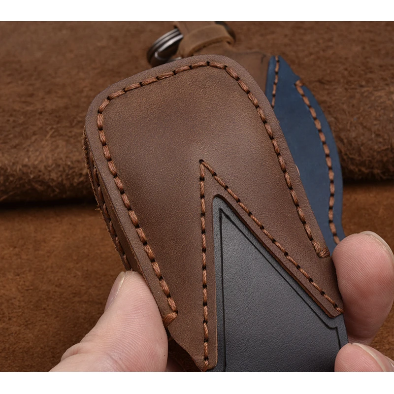 Чехол для автомобильного ключа из натуральной кожи чехол держатель Сумка с