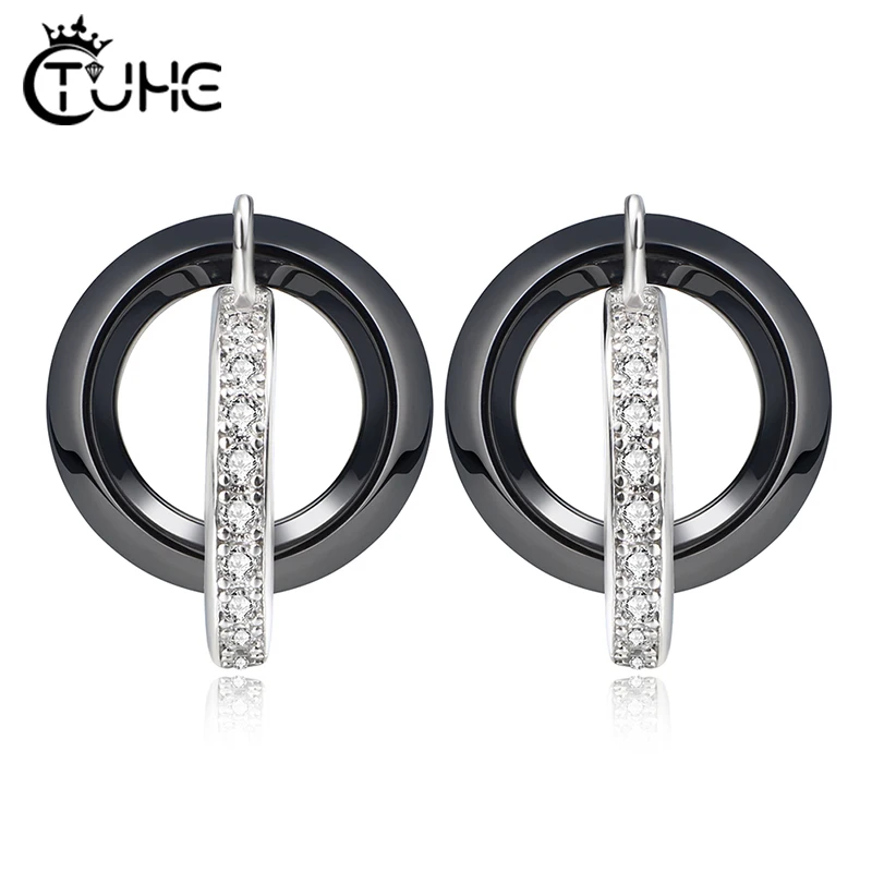 Женские U-образные серьги-клипсы модные здоровые керамические серьги свадебные