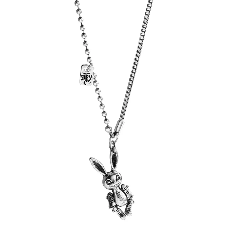 

Japan and South Korea web celebrity with the dark rabbit hip hop bracelet fashion all-match old style retro personality hand orn