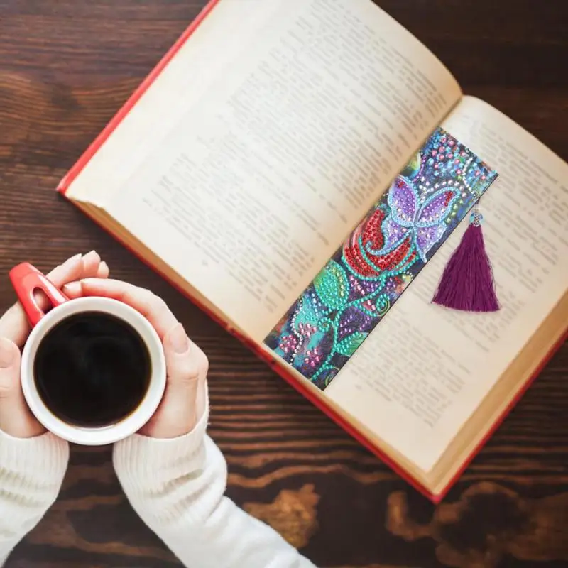 Кожаная Закладка с кисточкой алмазная живопись специальной формы для подарков