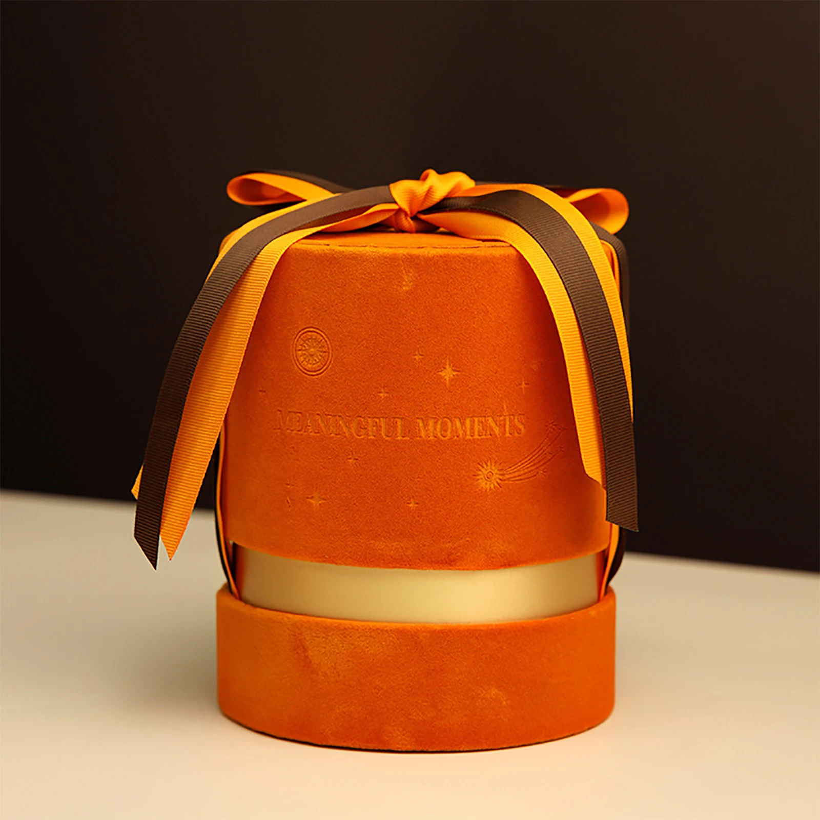 Подарочная фланелевая коробка для конфет круглая упаковка десертов свадьбы дня