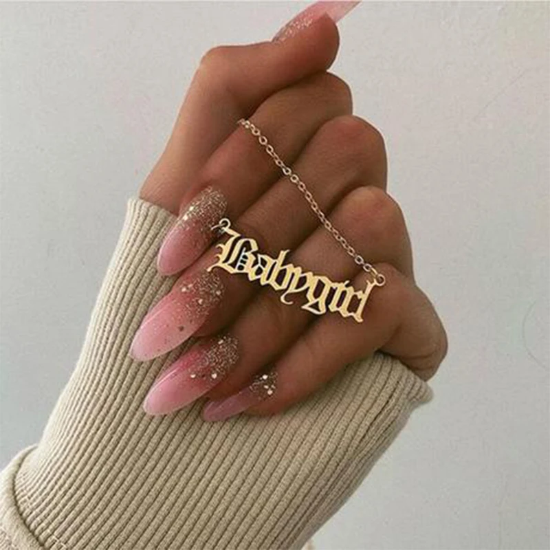 Цепочка с подвеской для женщин колье из розового золота надписью дружеский