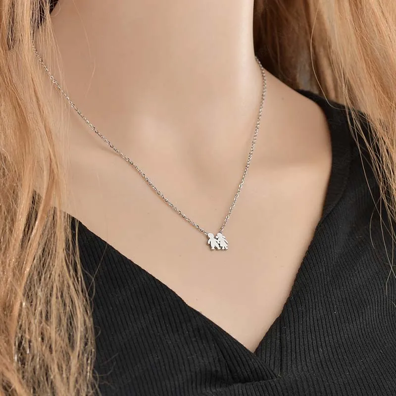 

Personalized Custom Name Date Couples Necklace Necklaces Women Baby Boys Girls Pendant Stainless Steel Necklace Gift
