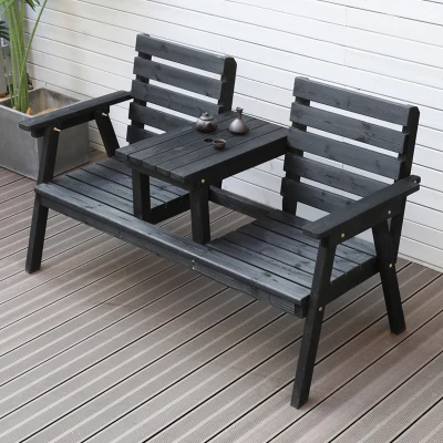 

Открытый антисептическая древесина шарнирные стол стул двор для двух человек, конвеерная машина для розлива газированных заднем сиденье с...