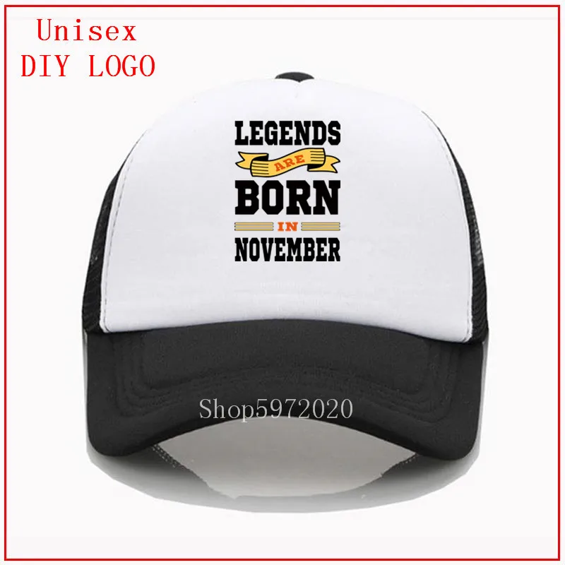 Legends born in November папа шляпа бейсбольная мужская Кепка модный стиль шляпы Черная