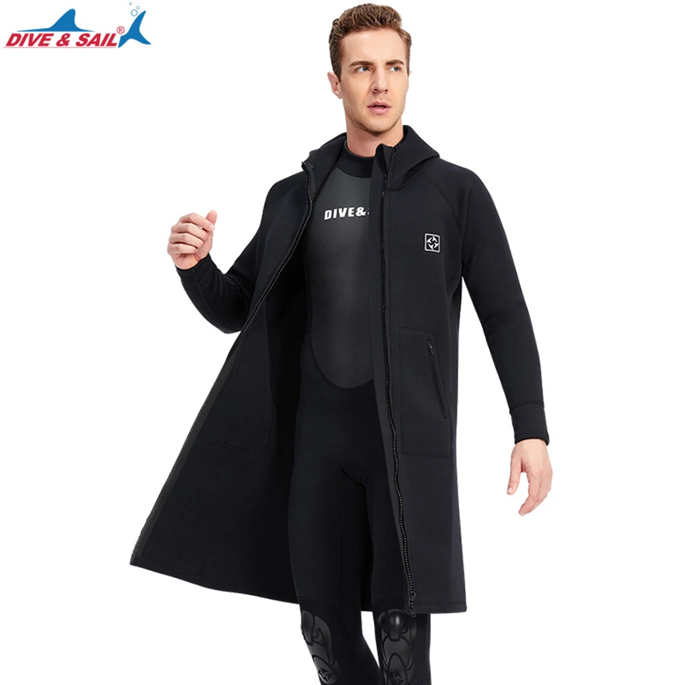Неопреновая ветровка с капюшоном для мужчин и женщин 3 мм гидрокостюм дайвинга