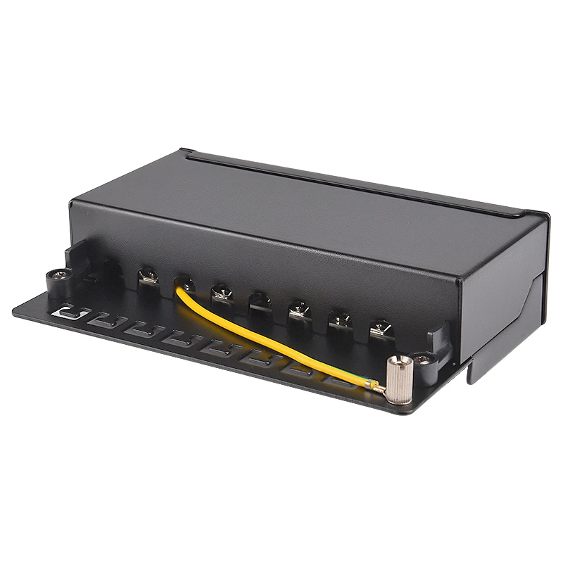 Настольная 8 портовая Панель Mini CAT 6A с полной защитой доступна для настенного