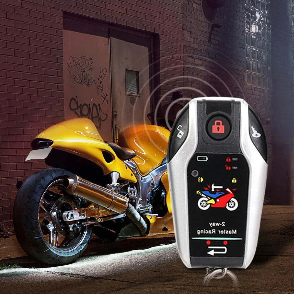 

Motorbike Security Scooter Vibration Protection Two Way Remote Start Burglar Engine Anti Theft Motorcycle Alarm Automatic Lock