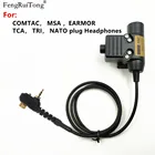 Тактическая U94 PTT для COMTAC MSA EARMOR TCA TRI NATO plug гарнитура для Motorola MTP850 MTS850 MTH800 MTP850 MTH650 walkie talkie