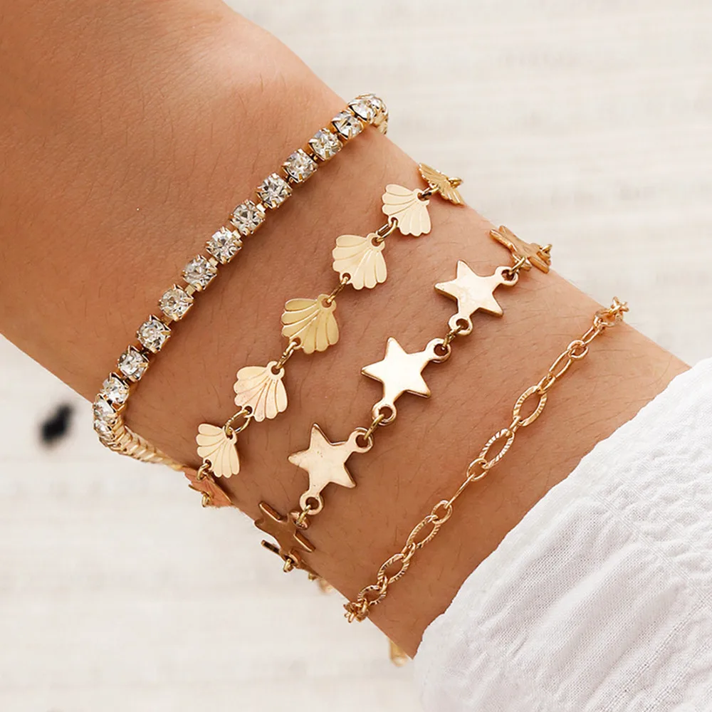 Комплект многослойных браслетов DIEZI в винтажном стиле для мужчин и женщин