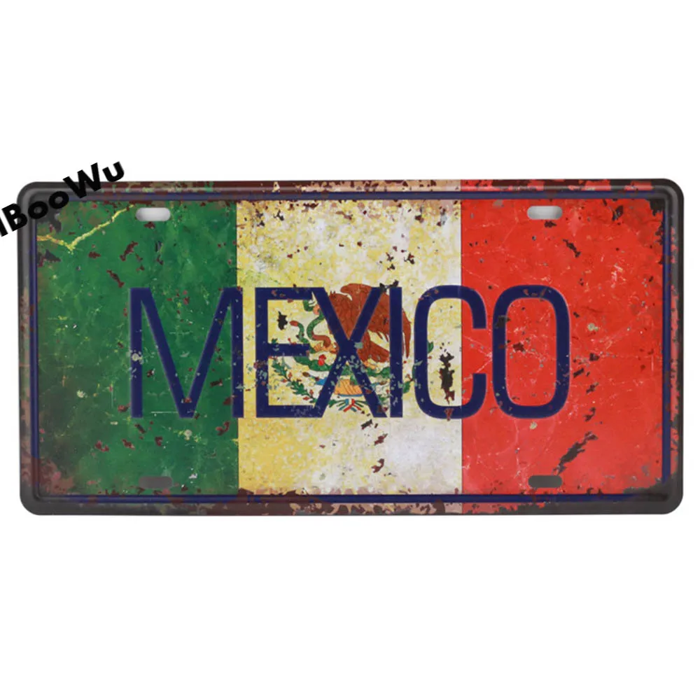 

Worldwide Popular States License Plate Poster Vintage Wall Decor Canada/France/Mexico Metal Tin Sign Plaques Poster 15x30cm