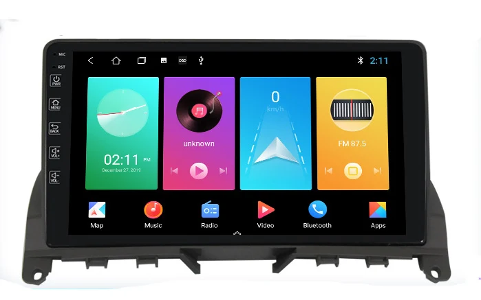 

9" Octa core 1280*720 QLED screen Android 10 Car GPS multimedia Navigation for Benz C class w204 2012-2014